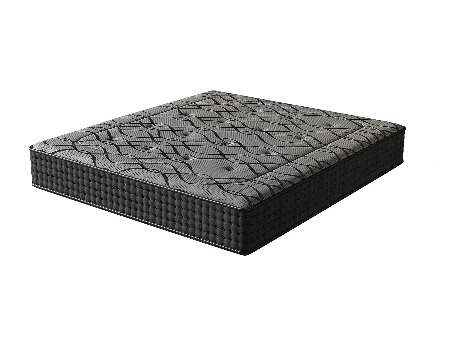 Ensemble 140x190cm Matelas à ressorts+ Lit Sommier Tapissier Déco, Epaisseur du Matelas 30cm
