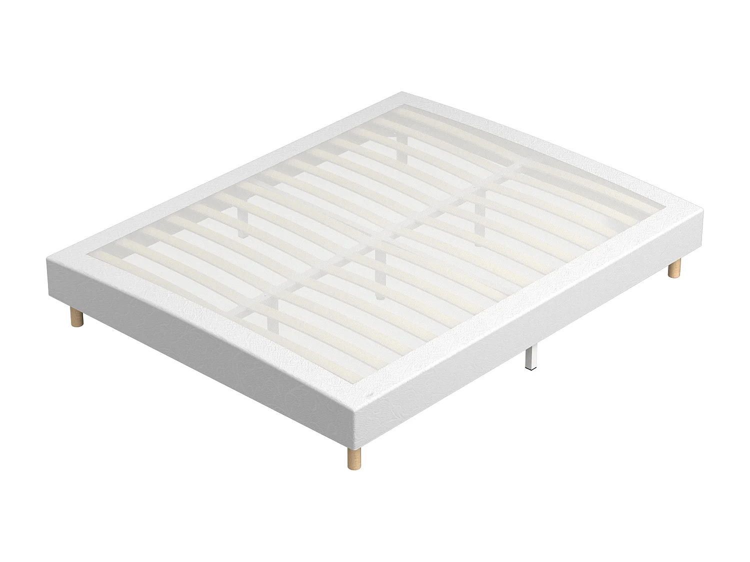 Set 140x190cm Springverenmatras + gestoffeerd bedframe, dikte matras 30cm