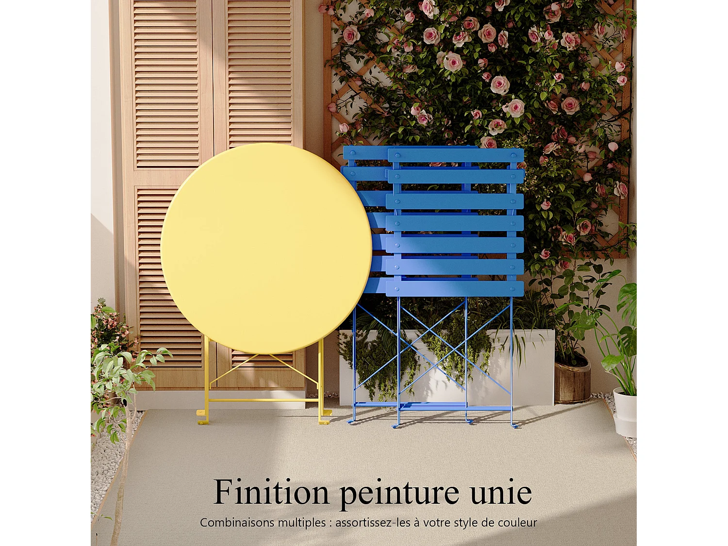 Set van 3 balkonmeubels, opvouwbare tafel en stoelen, bistrobar, tuinmeubelset voor 2 personen