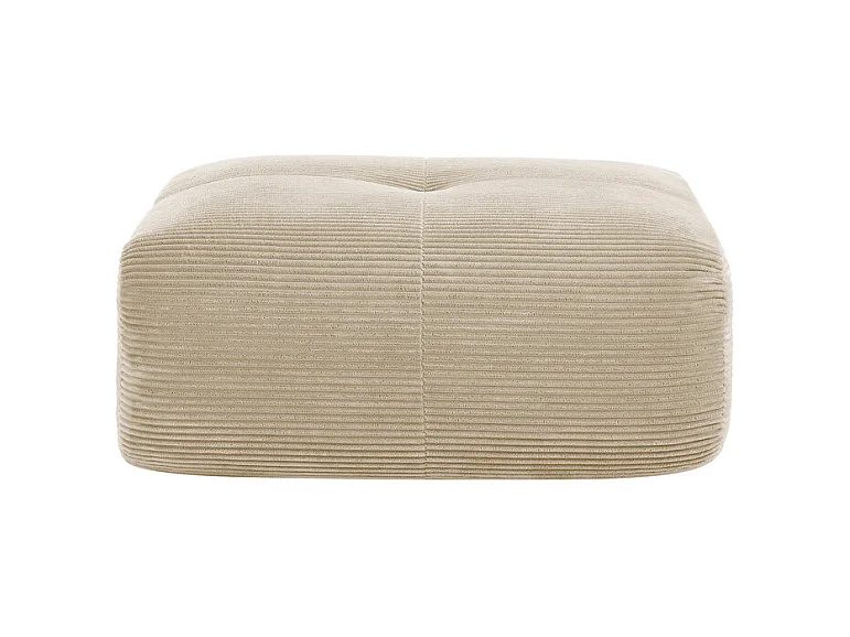 Ensemble de canapé modulable en Velours côtelé: pouf - 92.5x75x44cm - Beige