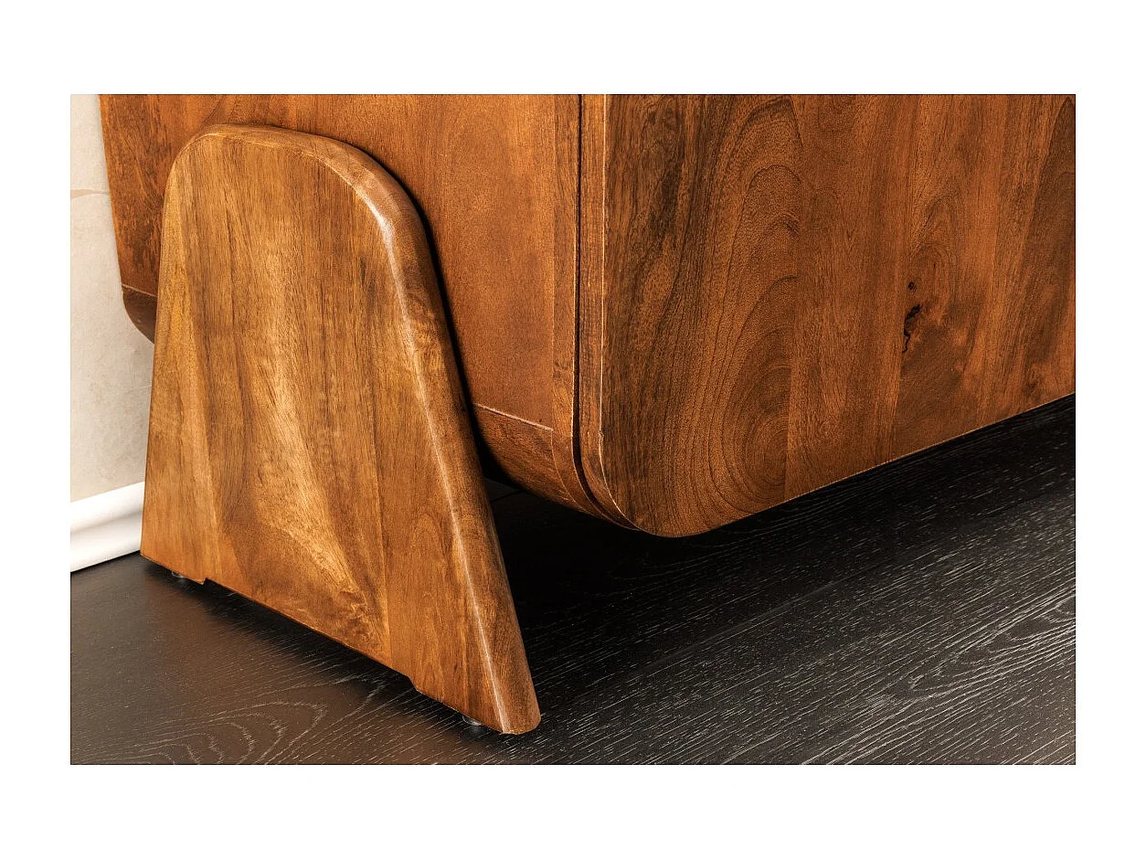 Meuble TV 160 cm bois massif marron – Collection NATURA