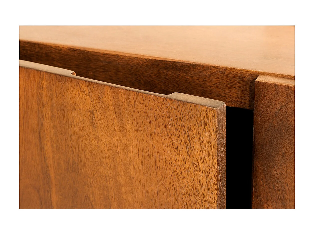 Meuble TV 160 cm bois massif marron – Collection NATURA