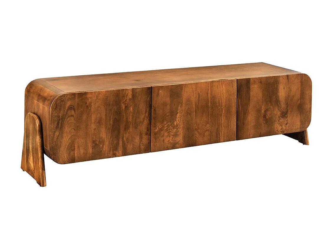 Möbel TV 160 cm Massivholz braun – Kollektion NATURA