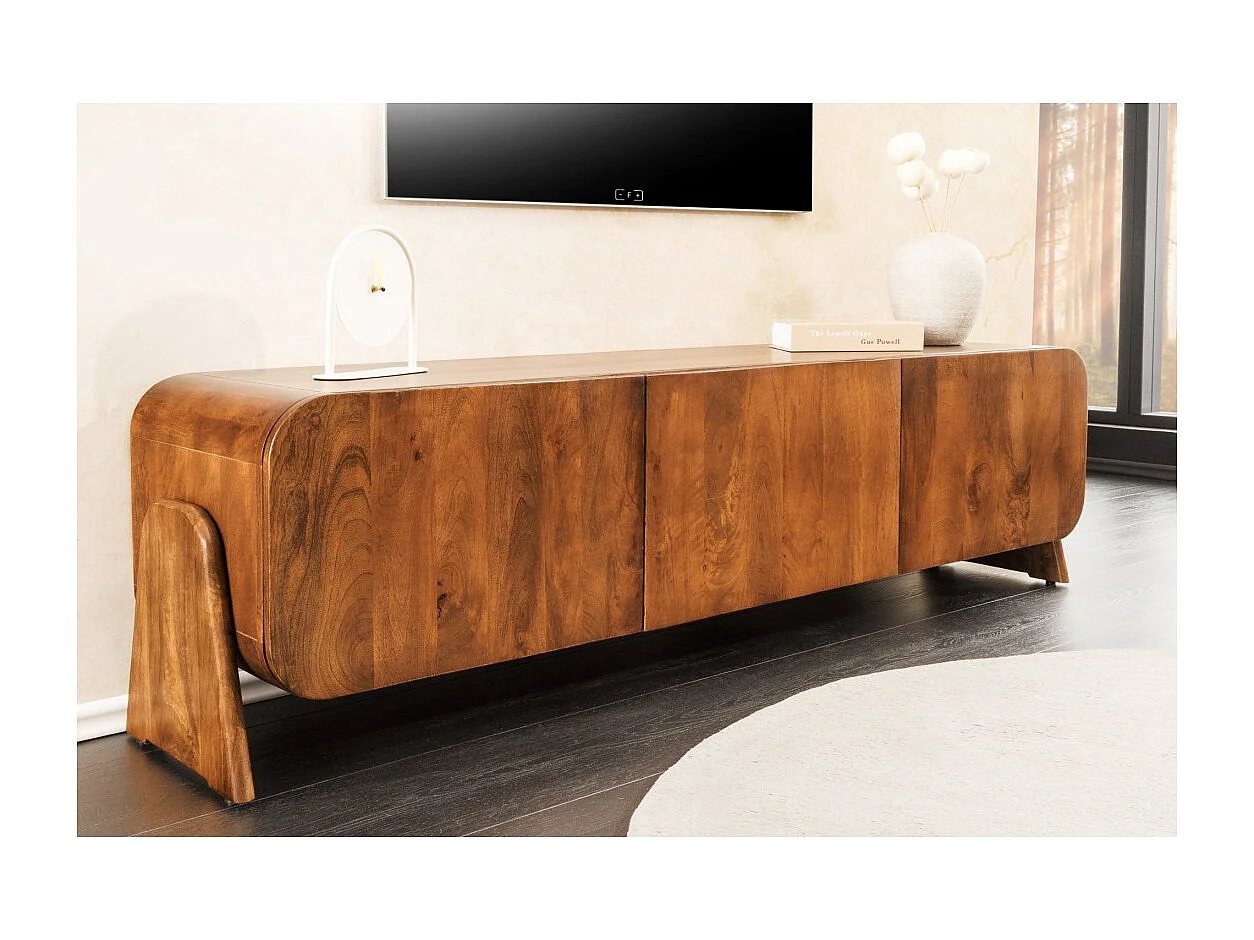 Möbel TV 160 cm Massivholz braun – Kollektion NATURA