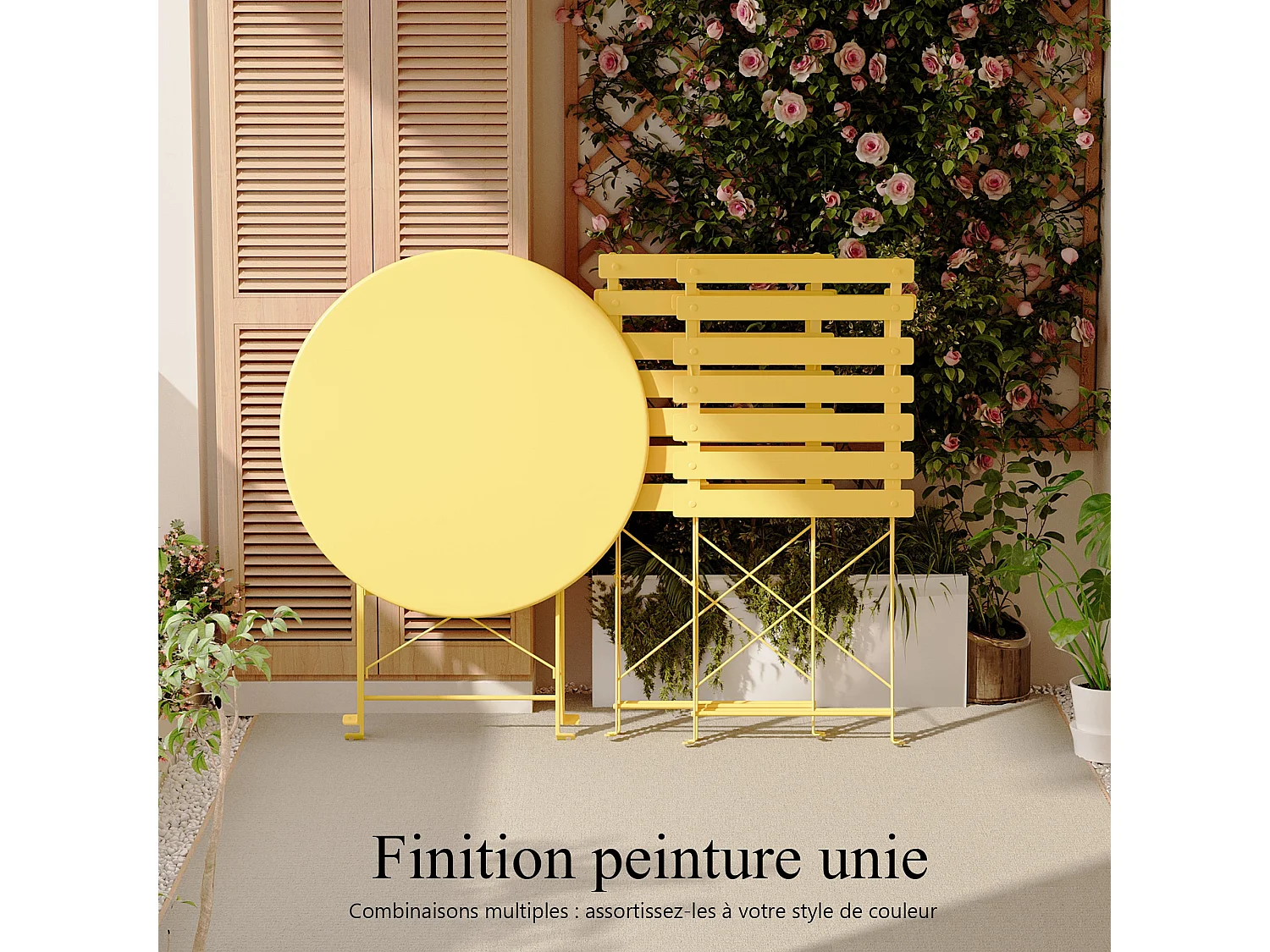 Lot de 3 Meubles de Jardin de Balcon,Bistrot Bar Salon de Jardin Exterieur 2 Personnes