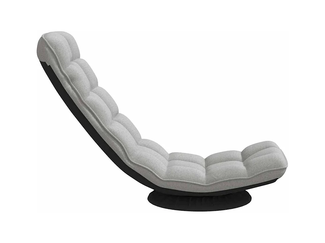 Fauteuil de sol pivotant gris nuage 70x51x79 cm tissu