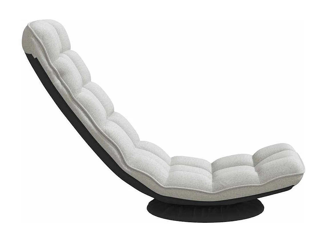 Fauteuil de sol pivotant gris nuage 70x51x79 cm tissu