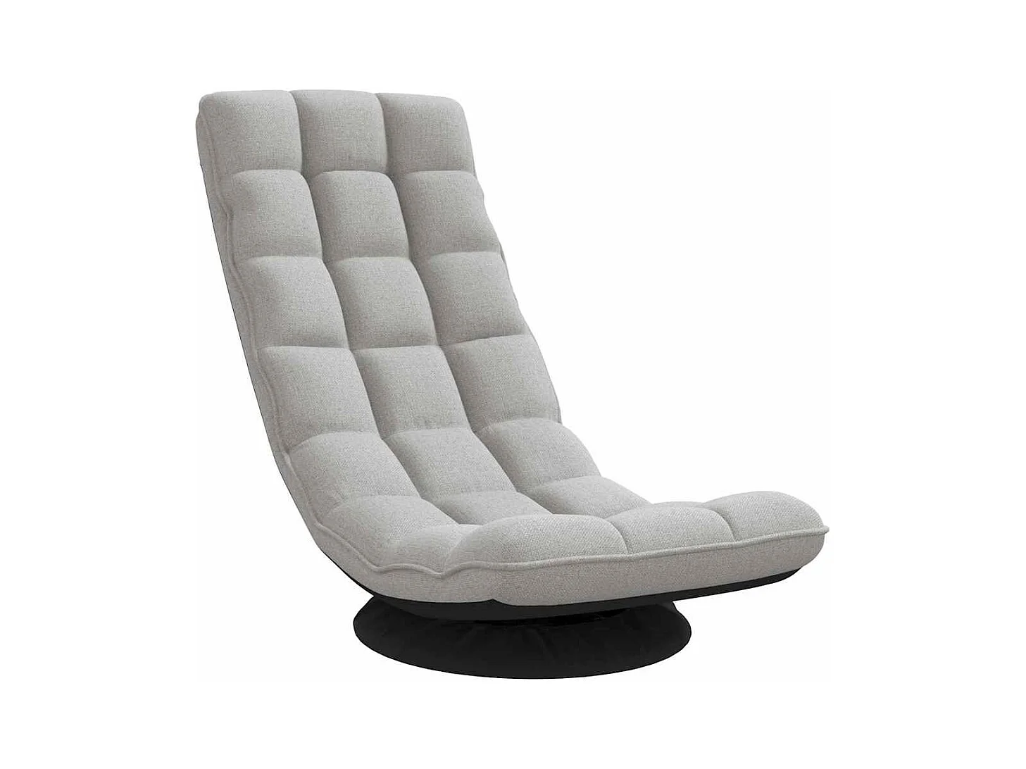 Fauteuil de sol pivotant gris nuage 70x51x79 cm tissu