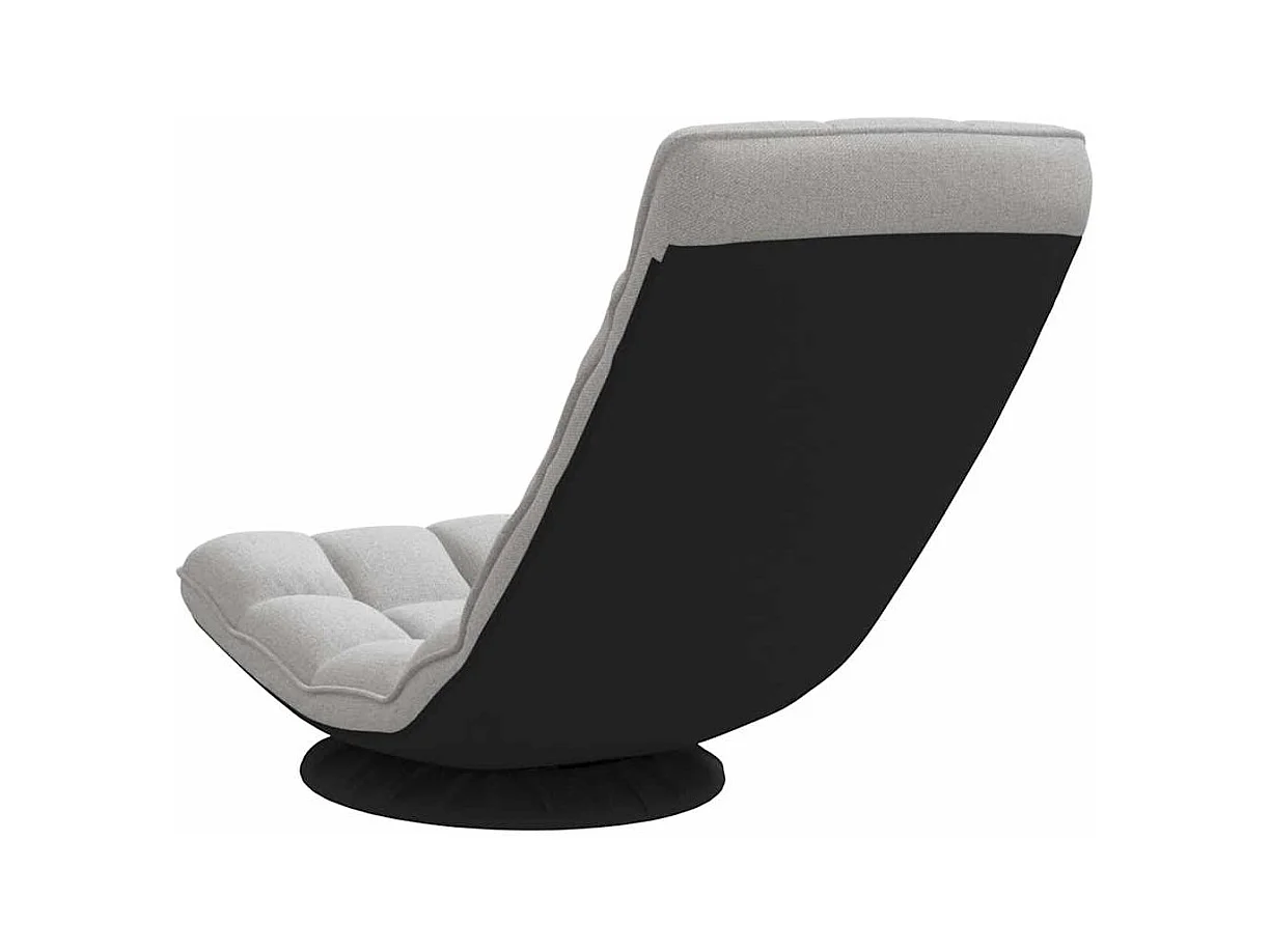 Fauteuil de sol pivotant gris nuage 70x51x79 cm tissu