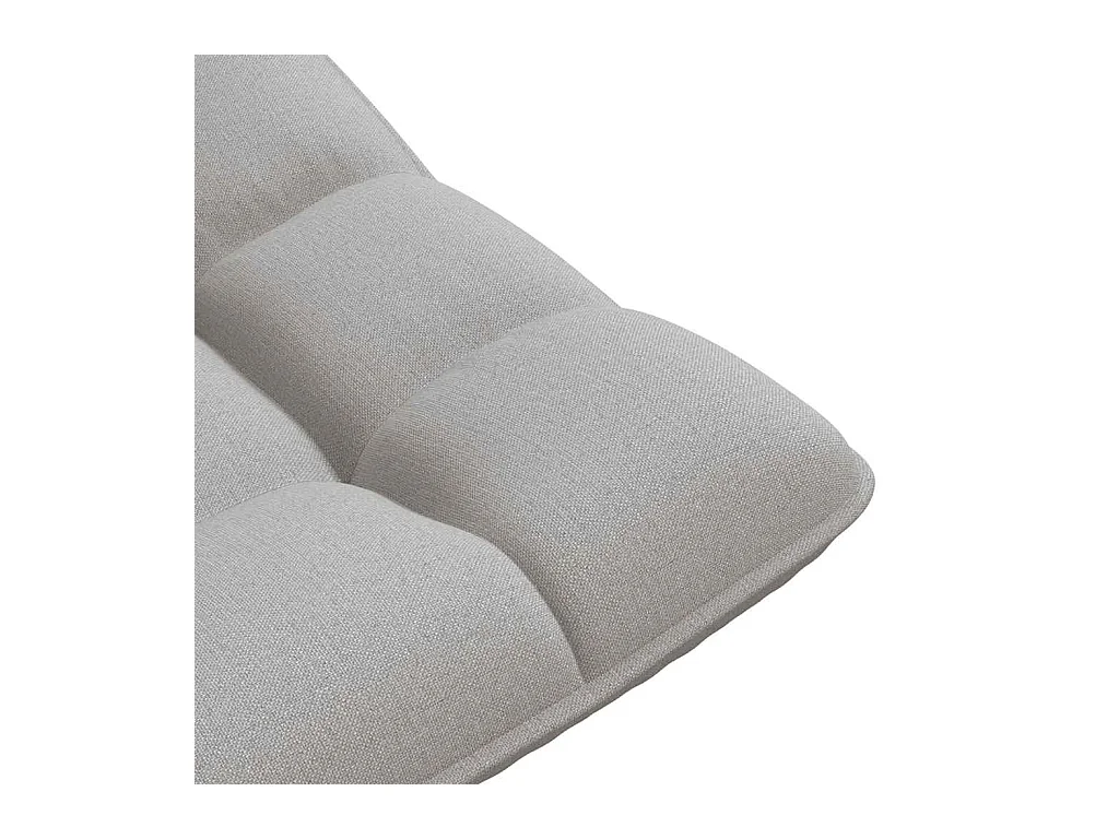 Fauteuil de sol pivotant gris nuage 70x51x79 cm tissu