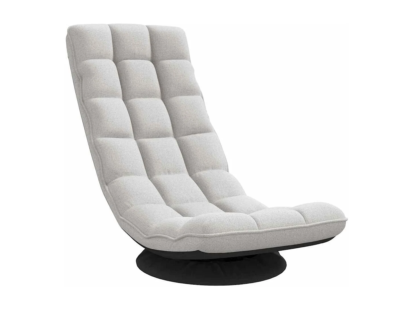 Fauteuil de sol pivotant gris nuage 70x51x79 cm tissu