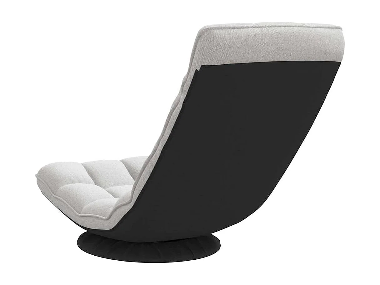 Fauteuil de sol pivotant gris nuage 70x51x79 cm tissu