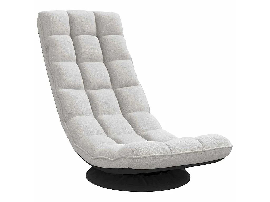 Fauteuil de sol pivotant gris nuage 70x51x79 cm tissu