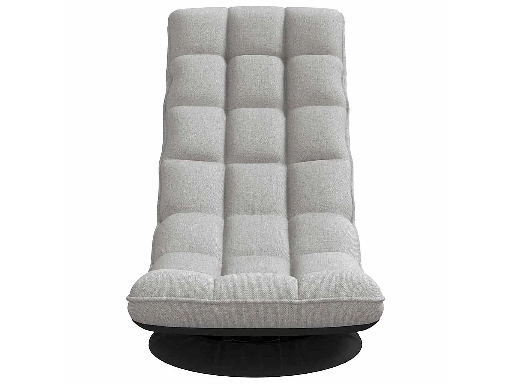 Fauteuil de sol pivotant gris nuage 70x51x79 cm tissu
