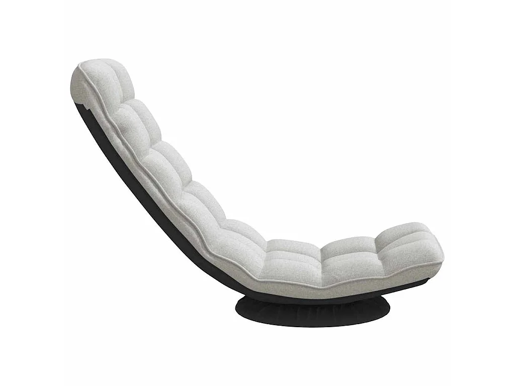 Fauteuil de sol pivotant gris nuage 70x51x79 cm tissu