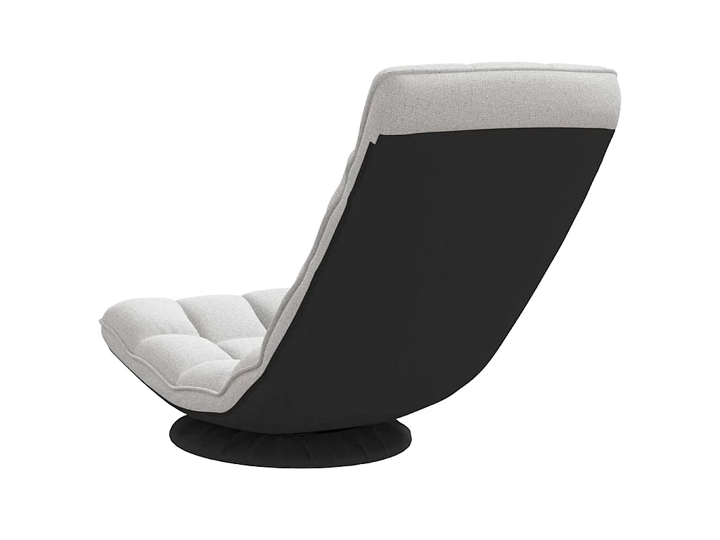 Fauteuil de sol pivotant gris nuage 70x51x79 cm tissu