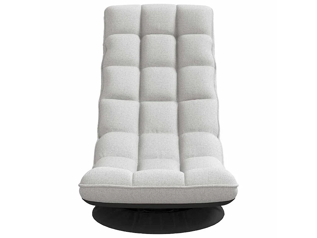 Fauteuil de sol pivotant gris nuage 70x51x79 cm tissu