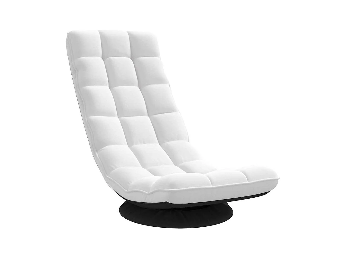 Fauteuil de sol pivotant blanc 70x51x79 cm tissu