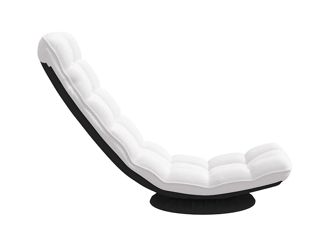 Fauteuil de sol pivotant blanc 70x51x79 cm tissu