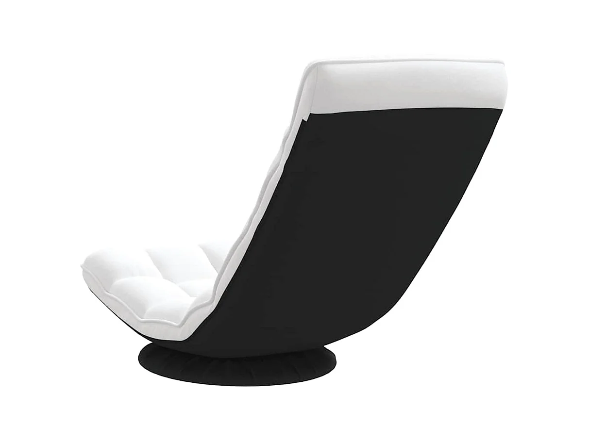 Fauteuil de sol pivotant blanc 70x51x79 cm tissu