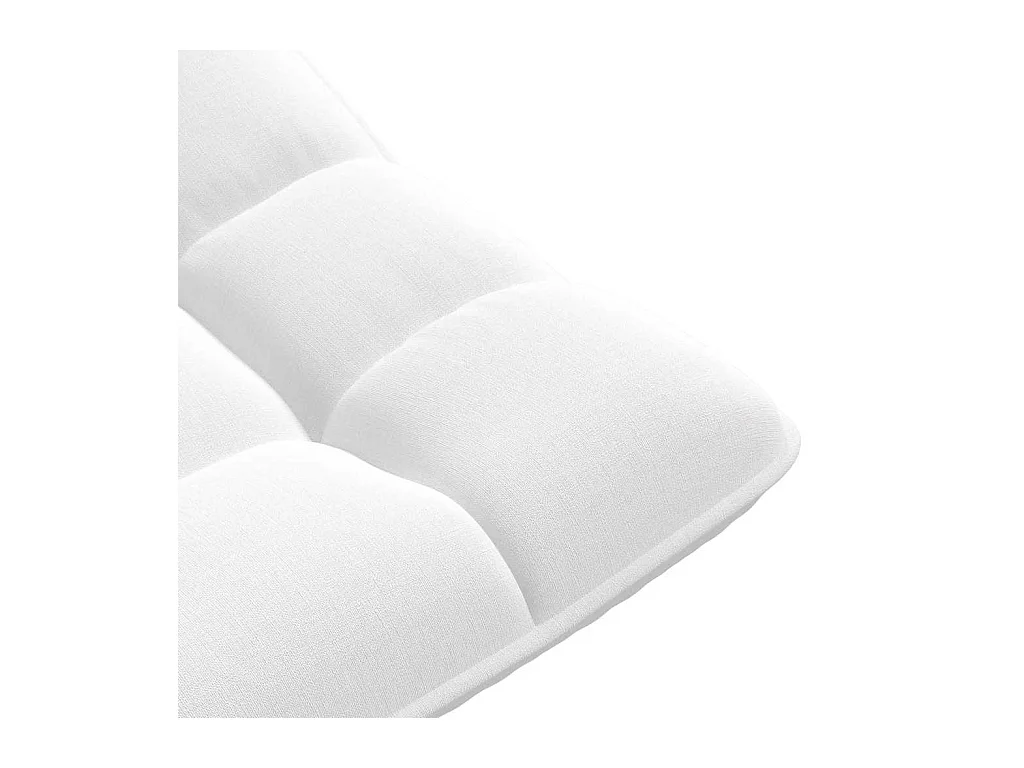 Fauteuil de sol pivotant blanc 70x51x79 cm tissu