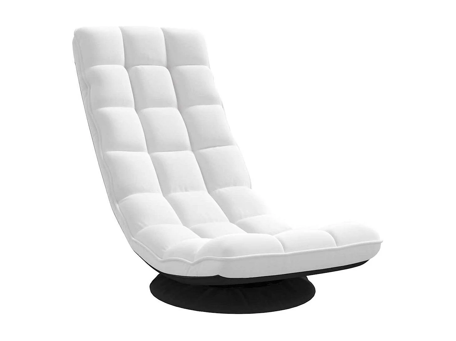 Bodenstuhl Drehbar Weiß 70x51x79 cm Stoff