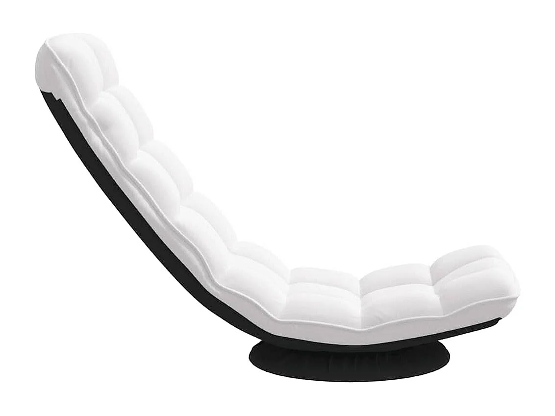 Bodenstuhl Drehbar Weiß 70x51x79 cm Stoff