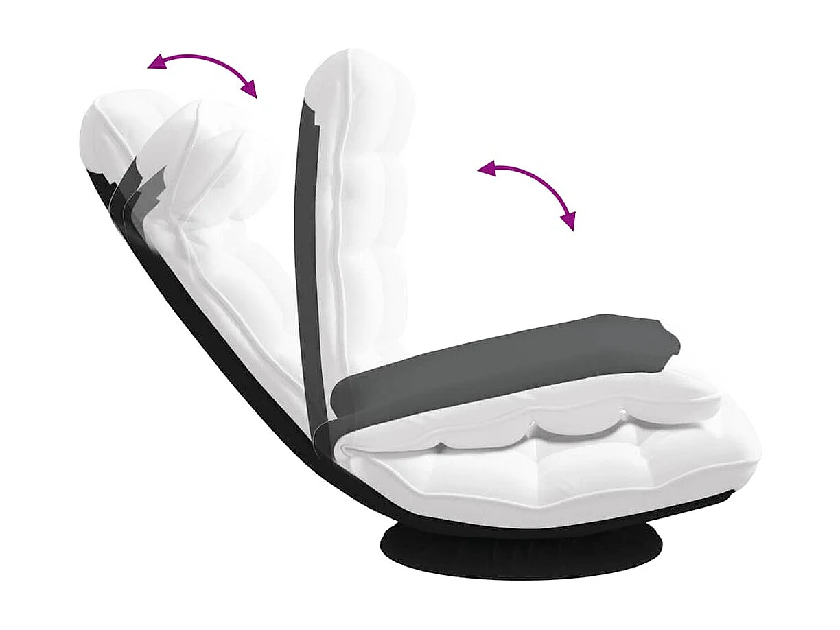 Bodenstuhl Drehbar Weiß 70x51x79 cm Stoff