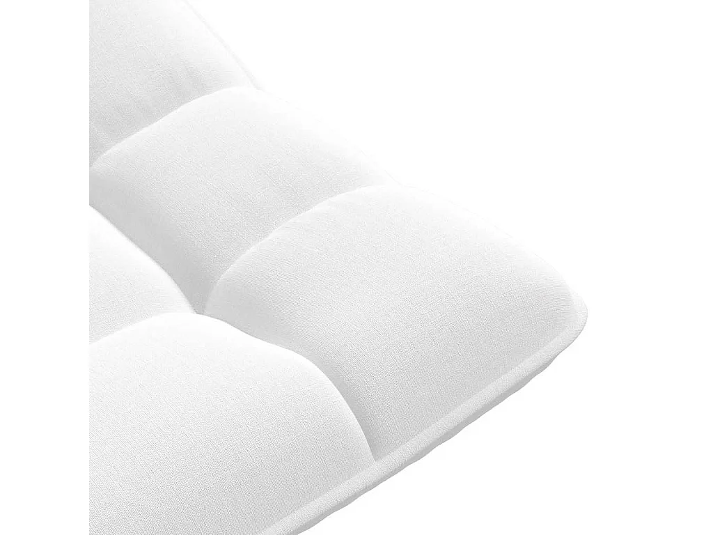 Bodenstuhl Drehbar Weiß 70x51x79 cm Stoff