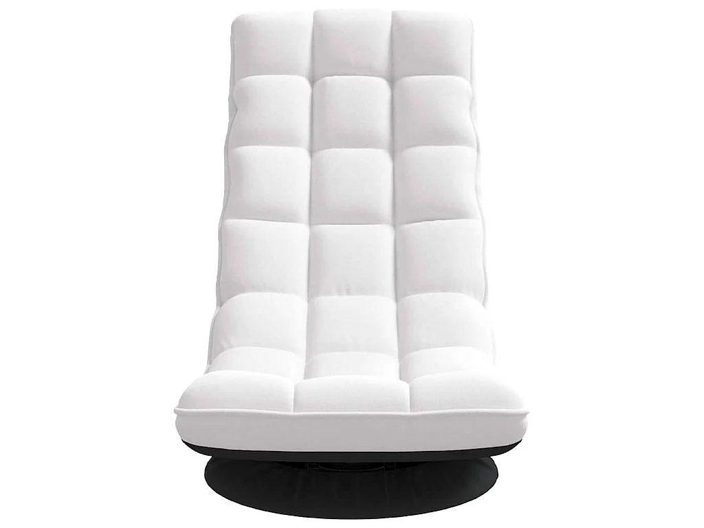 Fauteuil de sol pivotant blanc 70x51x79 cm tissu