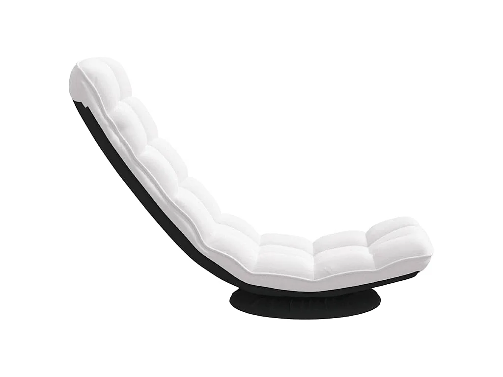Fauteuil de sol pivotant blanc 70x51x79 cm tissu