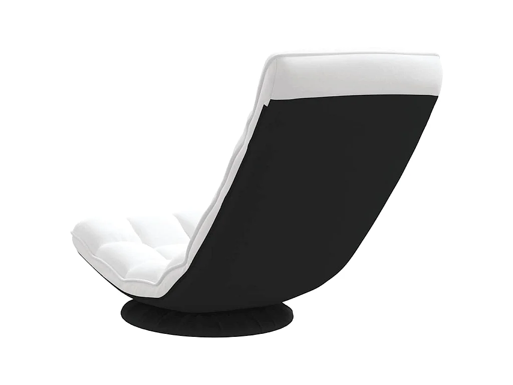 Fauteuil de sol pivotant blanc 70x51x79 cm tissu