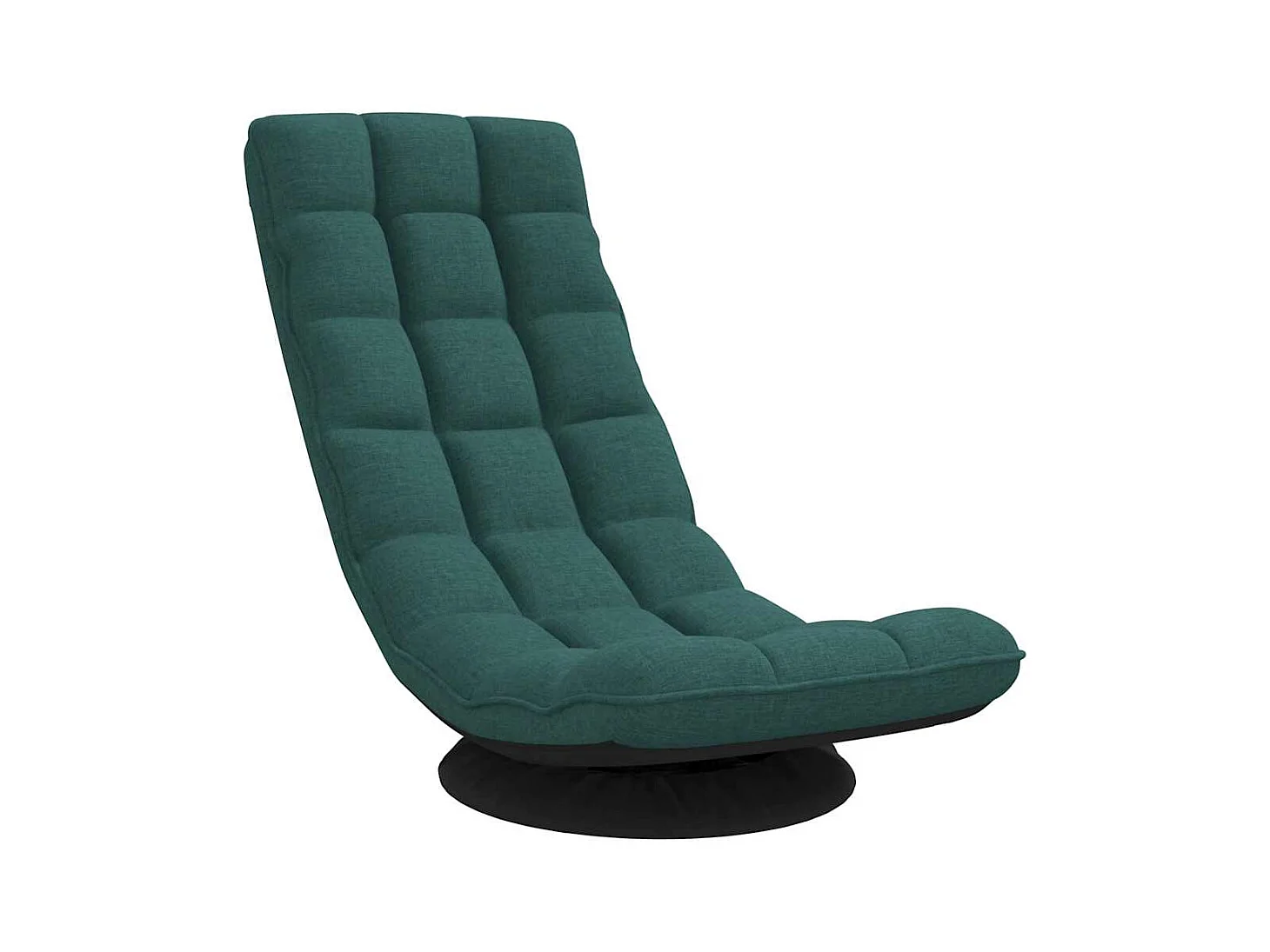 Fauteuil de sol pivotant vert foncé 70x51x79 cm tissu