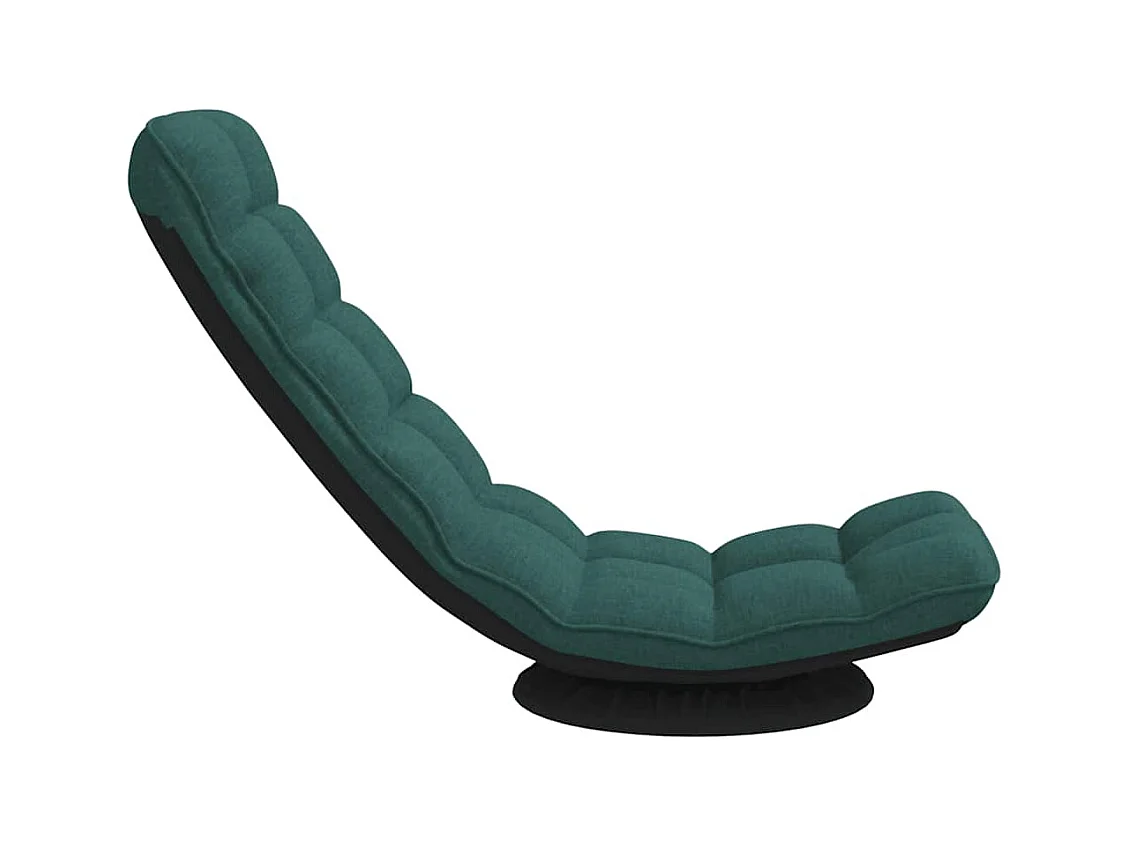 Fauteuil de sol pivotant vert foncé 70x51x79 cm tissu