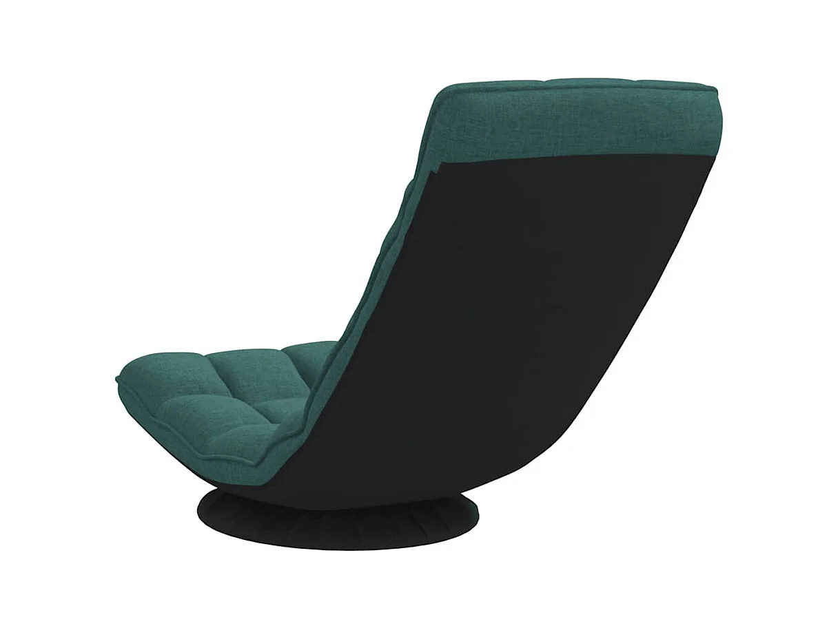 Fauteuil de sol pivotant vert foncé 70x51x79 cm tissu
