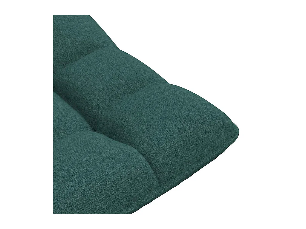 Fauteuil de sol pivotant vert foncé 70x51x79 cm tissu