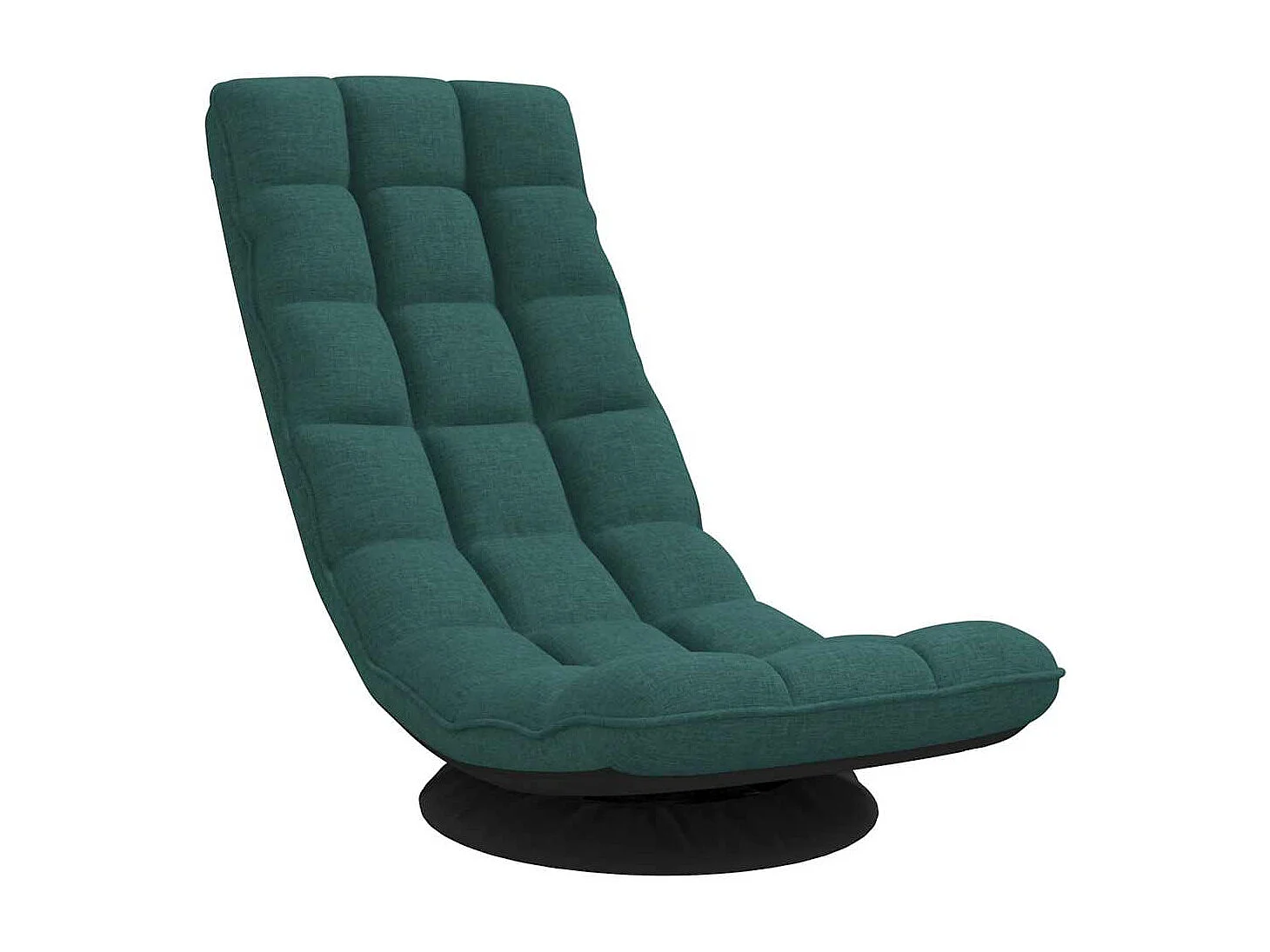 Fauteuil de sol pivotant vert foncé 70x51x79 cm tissu