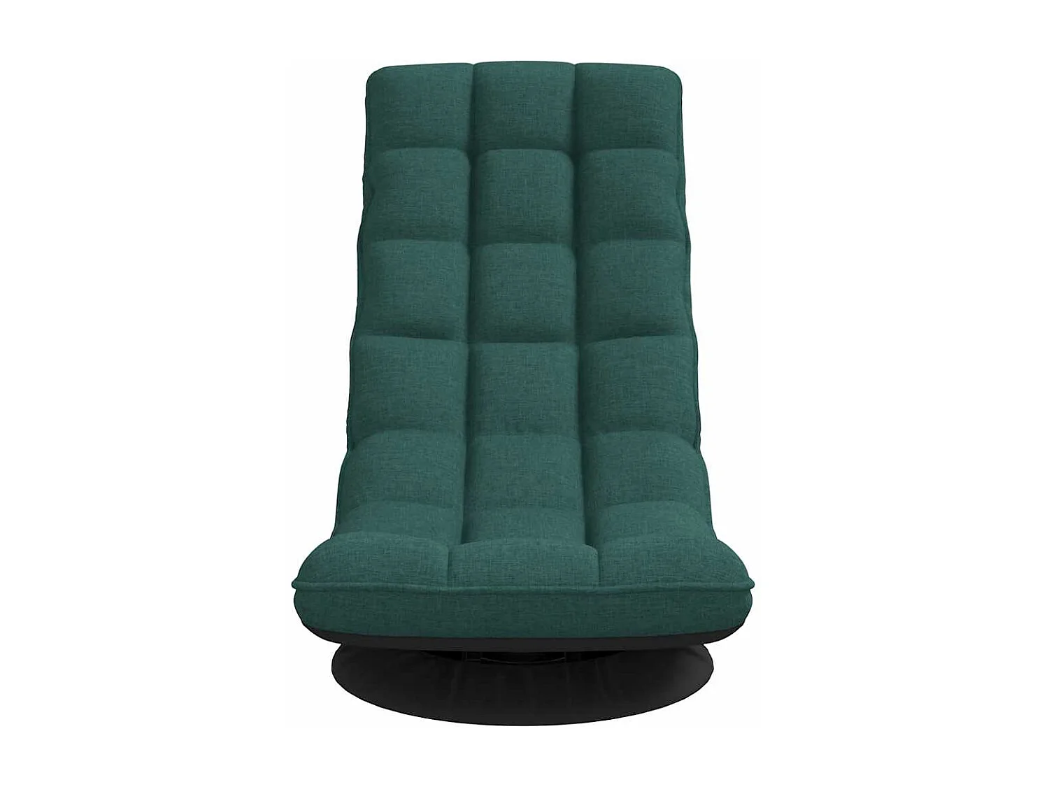 Fauteuil de sol pivotant vert foncé 70x51x79 cm tissu