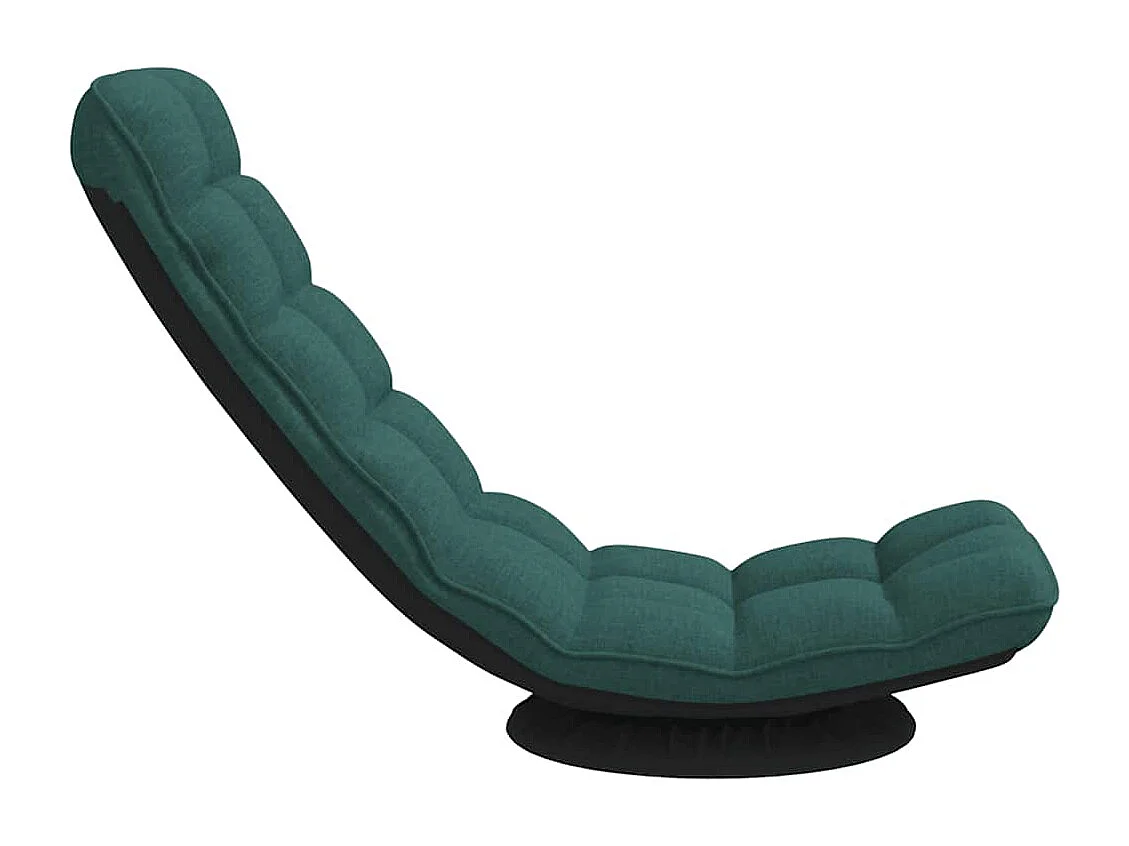 Fauteuil de sol pivotant vert foncé 70x51x79 cm tissu