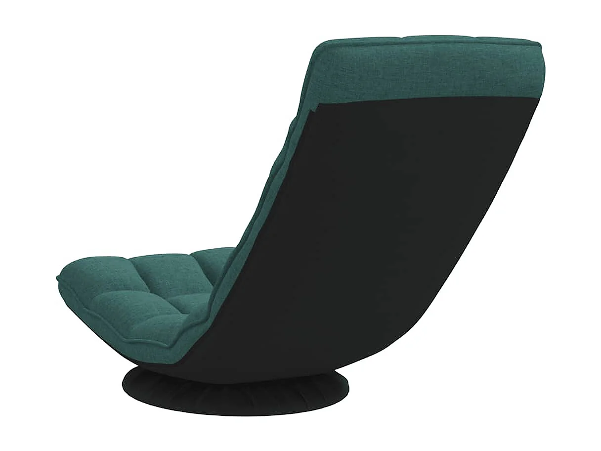 Fauteuil de sol pivotant vert foncé 70x51x79 cm tissu