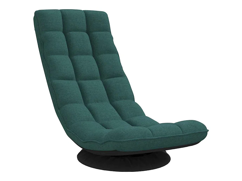 Fauteuil de sol pivotant vert foncé 70x51x79 cm tissu