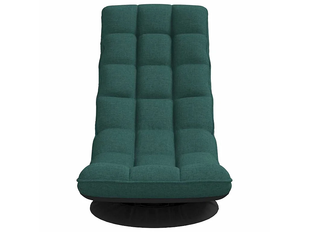 Fauteuil de sol pivotant vert foncé 70x51x79 cm tissu
