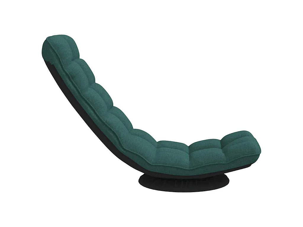 Fauteuil de sol pivotant vert foncé 70x51x79 cm tissu