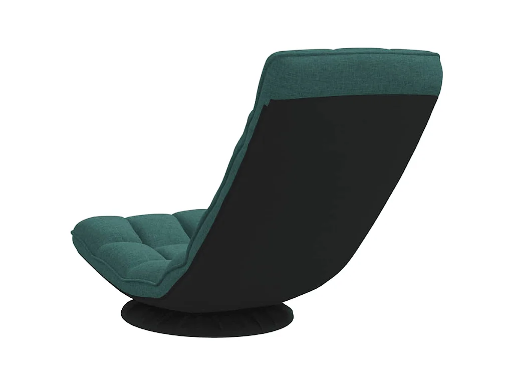 Fauteuil de sol pivotant vert foncé 70x51x79 cm tissu