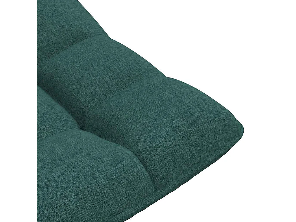Fauteuil de sol pivotant vert foncé 70x51x79 cm tissu