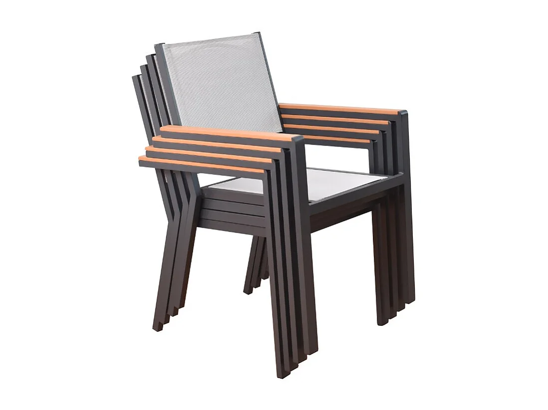 HOME DELUXE chaise de jardin empilable SEDIA - 8 pièces | Chaise empilable, chaise de balcon, chaise de patio