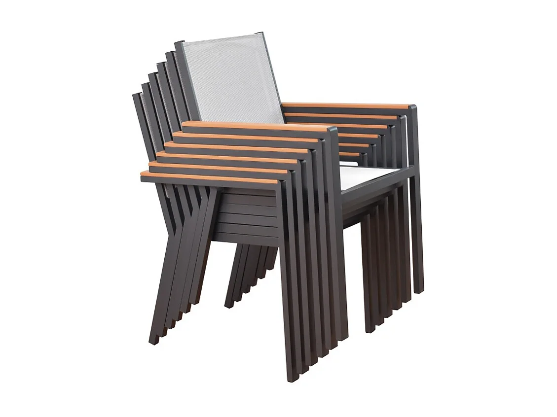 HOME DELUXE chaise de jardin empilable SEDIA - 4 pièces | Chaise empilable, chaise de balcon, chaise de patio