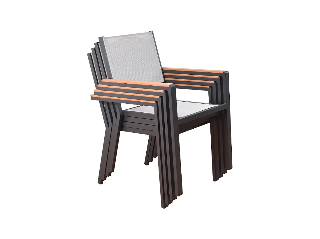 HOME DELUXE chaise de jardin empilable SEDIA - 3 pièces | Chaise empilable, chaise de balcon, chaise de patio