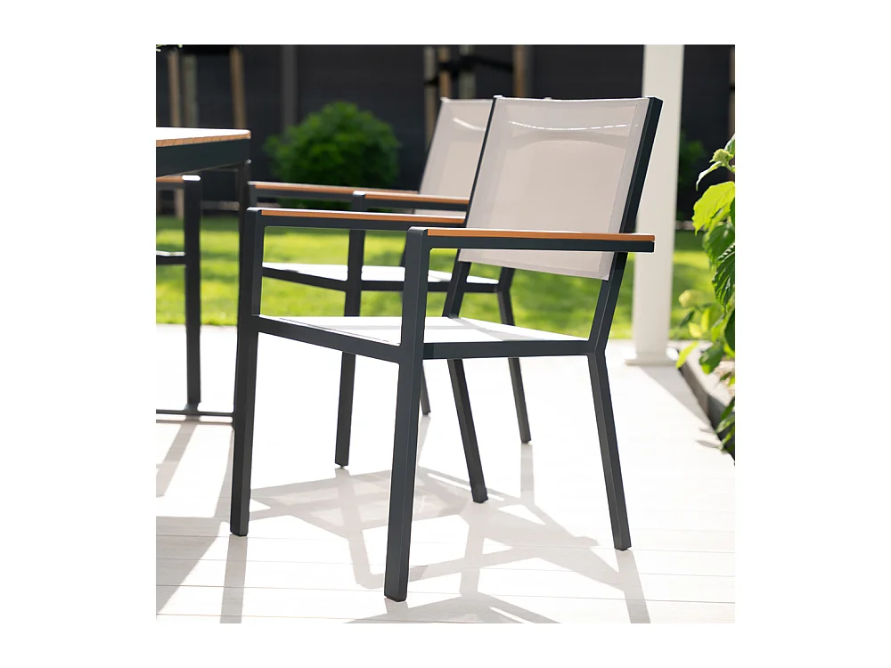 HOME DELUXE chaise de jardin empilable SEDIA - 5 pièces | Chaise empilable, chaise de balcon, chaise de patio