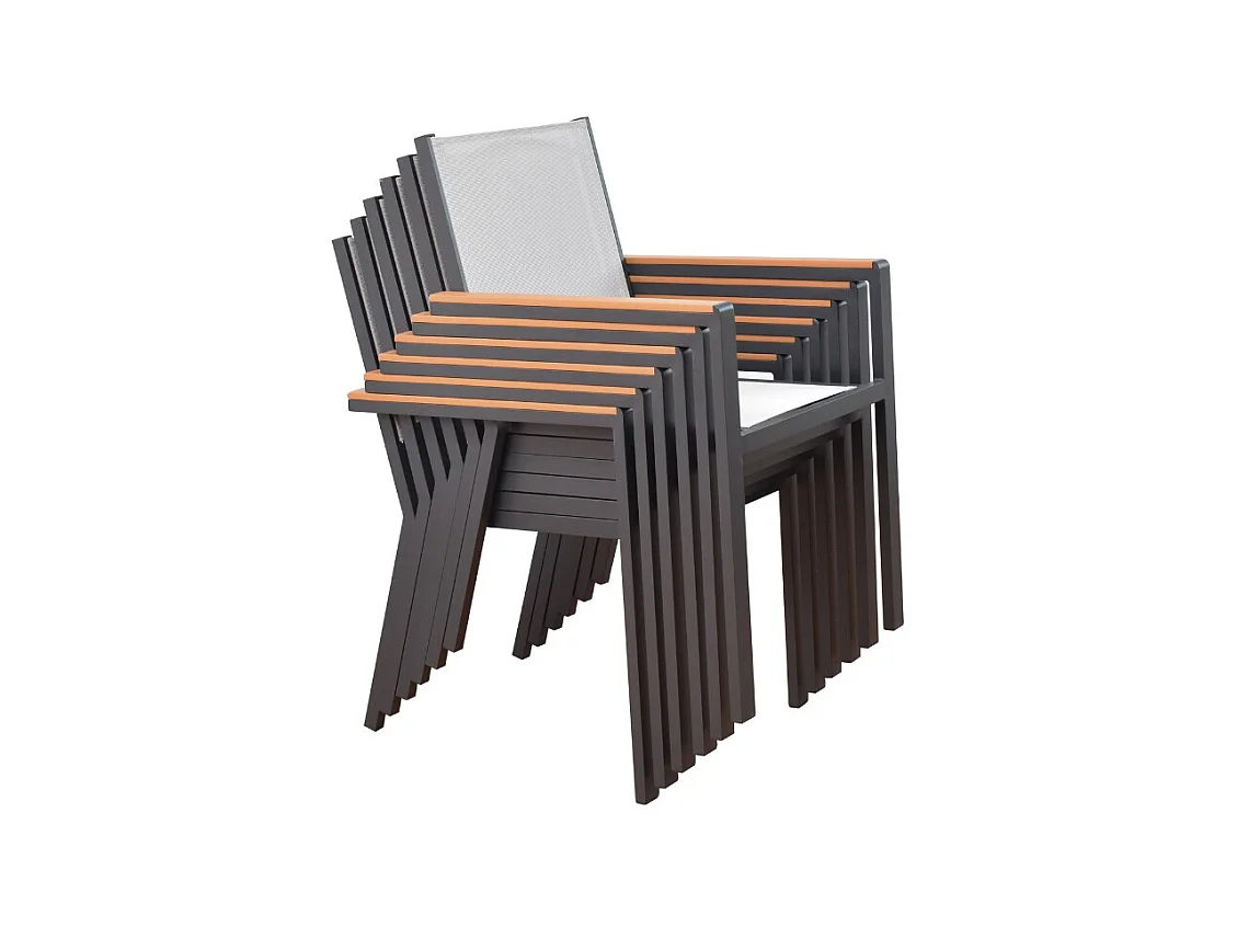 HOME DELUXE chaise de jardin empilable SEDIA - 5 pièces | Chaise empilable, chaise de balcon, chaise de patio